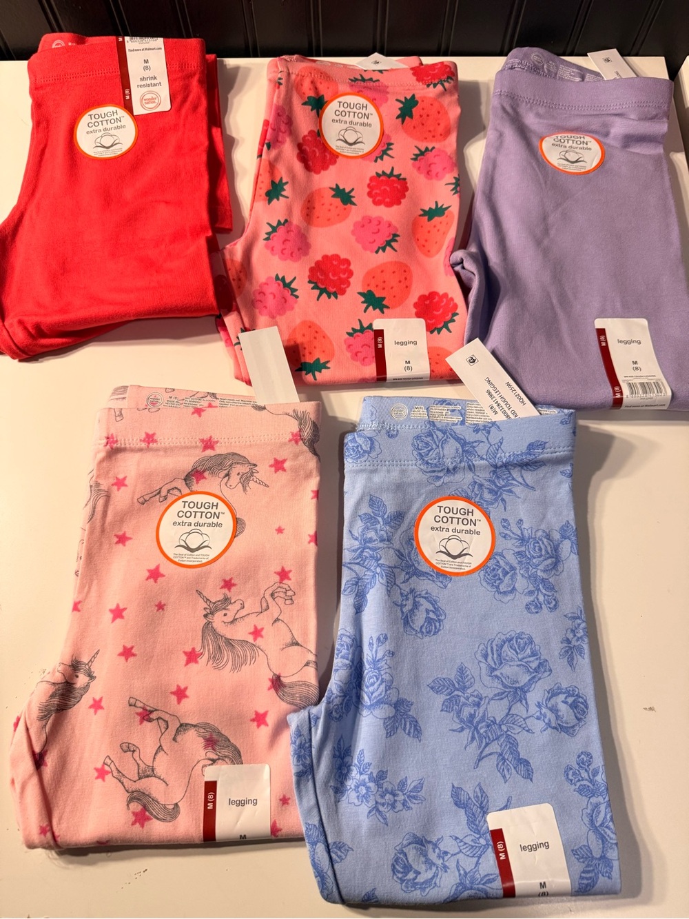 wonder nation Girls' Leggings - Red, Pink, Lavender, Light Blue